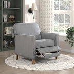 Homelegance 8557GY-1PB  Hampstead grey textured fabric push back recliner chair