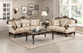 Homelegance 8570-SL 2 pc Balthasar two tone chenille and faux silk fabric traditional sofa and love seat set with wood trim