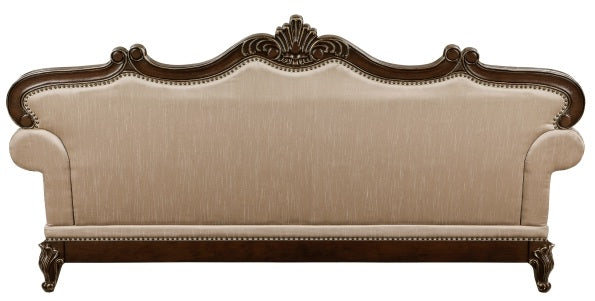 Homelegance 8570-SL 2 pc Balthasar two tone chenille and faux silk fabric traditional sofa and love seat set with wood trim
