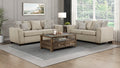 Homelegance 8579-SL 2 pc Silverthorne light brown chenille fabric sofa and love seat set with nail head trim accents