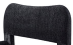 Black Glitter Fabric Tufted Queen Low Rise Platform Bed – 8646-Q