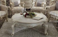 Acme 86880 Rosdork park severine picardy II antique pearl finish wood carved accents coffee table