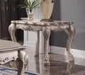 Acme 88172 Astoria grand selena dresden vintage bone white finish wood carved accents end table