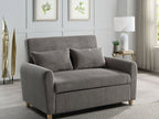 89335 Justine brown corduroy fabric 54" pop up sleep area sofa sleeper