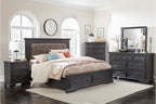 Homelegance 1647-4PC 4 pc Darby home co bolingbrook charcoal finish wood bedroom set with drawers