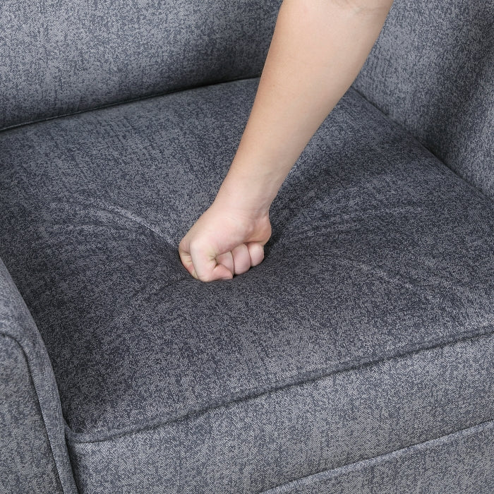 Tristan Grey Fabric Sofa & Love Seat Set – 9733DGY-SL