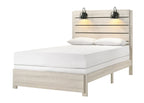 B6810 4 pc Carter reclaimed cream white weathered finish wood queen bedroom set