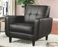 Coaster 900204 Ebern designs ylve black faux leather accent side chair