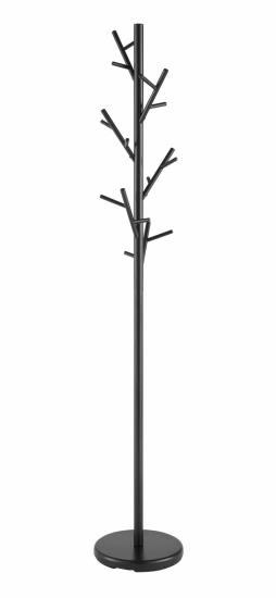 Coaster 900897 Red barrel studio fitzgibbons black metal frame and black base coat rack stand randomized hooks
