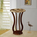 Coaster 900926 Latitude run zahara chocolate finish wood plant stand with faux marble round top