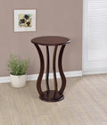 Coaster 900934 Latitude run zahara cherry wood finish round plant stand