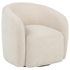 Coaster 902473  Gerley beige chenille fabric round swivel barrel back accent chair