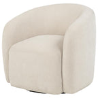 Coaster 902473  Gerley beige chenille fabric round swivel barrel back accent chair