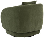 Coaster 902487  Arnaud green woven fabric round swivel barrel back accent chair