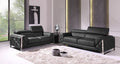 Global United 903GR-2PC 2 pc Orren ellis luigi gray italian leather sofa and love seat set