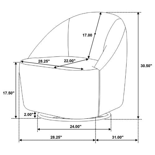 Coaster 903075  Leon hunter green fabric seating swivel accent chair