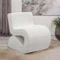 Coaster 903154  Ronea cream boucle fabric modern accent chair curved shaped frame