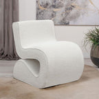 Coaster 903154  Ronea cream boucle fabric modern accent chair curved shaped frame