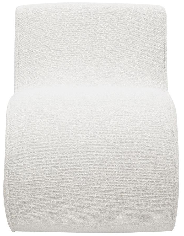 Coaster 903154  Ronea cream boucle fabric modern accent chair curved shaped frame