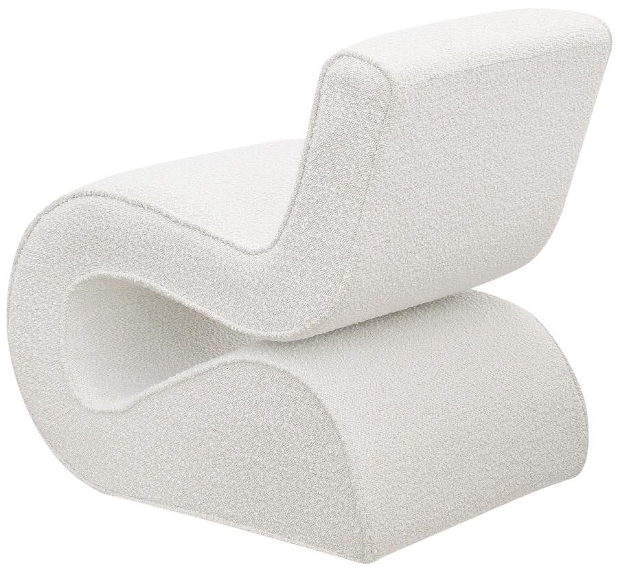 Coaster 903154  Ronea cream boucle fabric modern accent chair curved shaped frame
