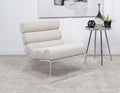 Coaster 903161  Serreta ivory boucle fabric channel style seating acrylic base accent chair