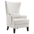 Coaster 904066 Wildon home ashleigh latte fabric high back wing chair nail head accents