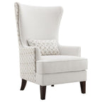 Coaster 904066 Wildon home ashleigh latte fabric high back wing chair nail head accents