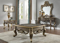 Homey Design HD-905-BR-3PC Antique bronze with golden hue finish wood ornate coffee table and 2 - end table set