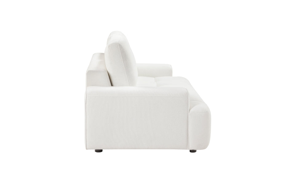 Homelegance 9126BEG-SL 2 pc Brera beige chenille fabric sofa and love seat set with tufted seat cushions