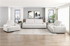 Homelegance 9126BEG-SL 2 pc Brera beige chenille fabric sofa and love seat set with tufted seat cushions