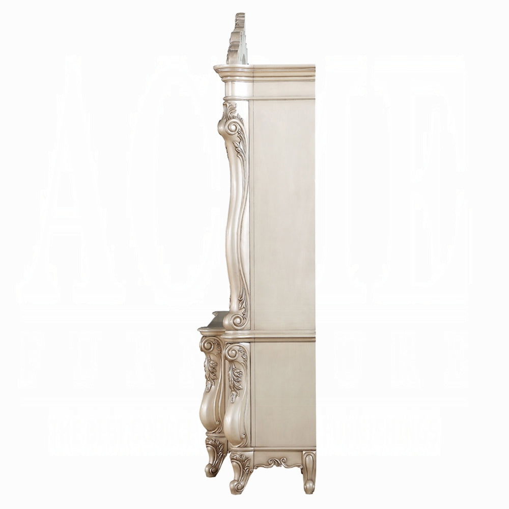Acme 91440-43 4 pc Astoria grand welty gorsedd antique white finish wood entertainment center wall unit
