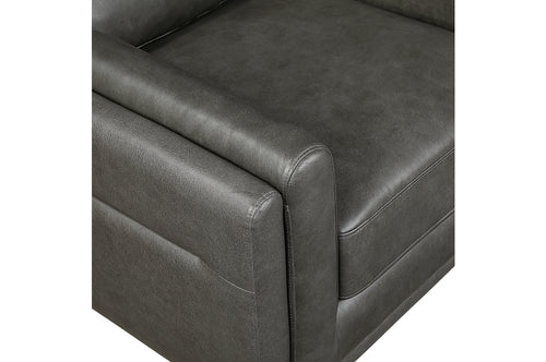 Slate Dark Grey Top Grain Leather Sofa and Loveseat Set – 9169DGY-SL