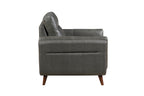Slate Dark Grey Top Grain Leather Sofa and Loveseat Set – 9169DGY-SL