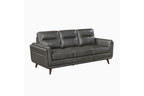 Slate Dark Grey Top Grain Leather Sofa and Loveseat Set – 9169DGY-SL