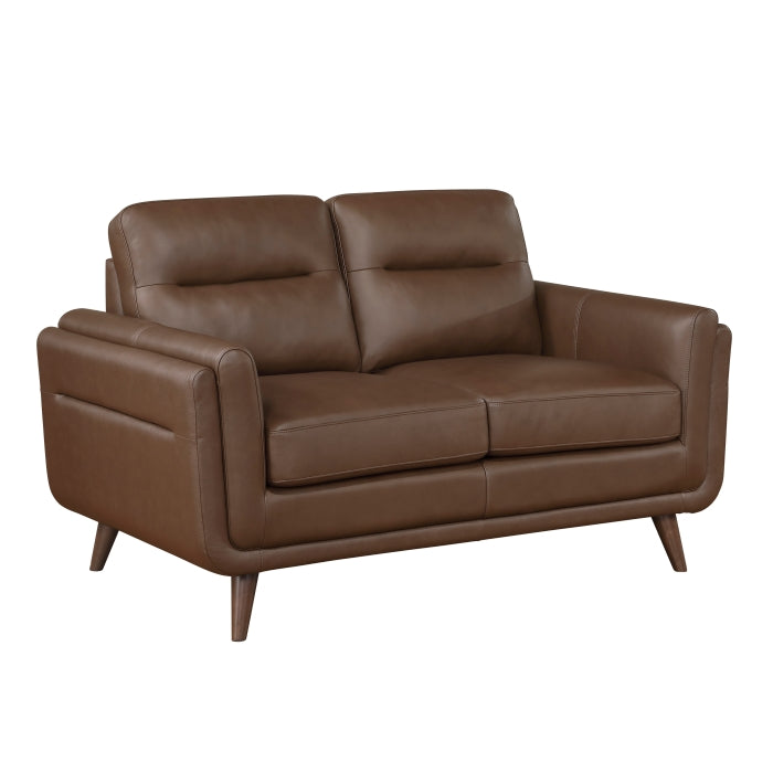 Brown Top Grain Leather Sofa and Loveseat Set – 9169NBR-SL
