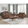 Brown Top Grain Leather Sofa and Loveseat Set – 9169NBR-SL
