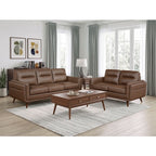 Brown Top Grain Leather Sofa and Loveseat Set – 9169NBR-SL