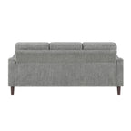 Homelegance Linden Grey Chenille Sofa and Love Seat Set with Rounded Arms – 9180GRY-2PC