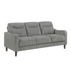 Homelegance Linden Grey Chenille Sofa and Love Seat Set with Rounded Arms – 9180GRY-2PC