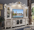 Acme 91815 4 pc Astoria grand roza picardy antique pearl finish wood entertainment center wall unit