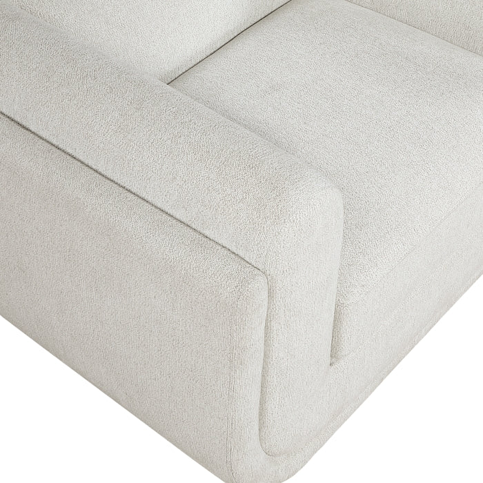 Nimbus Beige Chenille Sofa and Love Seat Set with Rounded Arms – 9188NBE-2PC