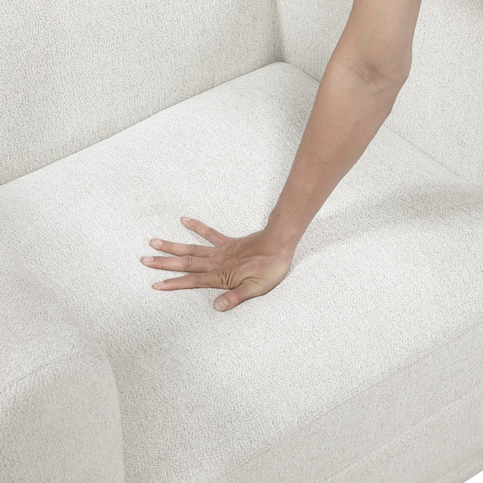 Nimbus Beige Chenille Sofa and Love Seat Set with Rounded Arms – 9188NBE-2PC