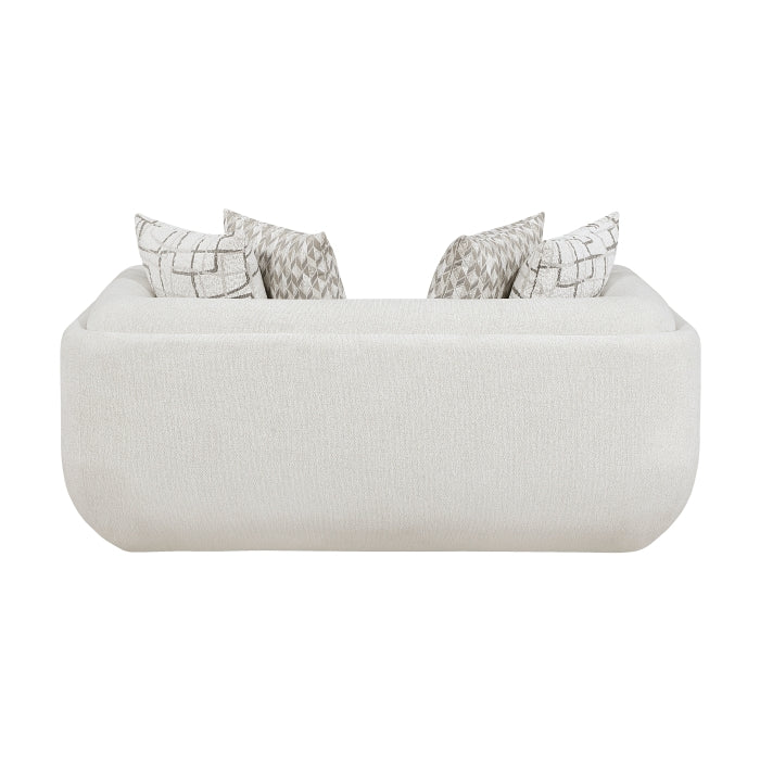 Nimbus Beige Chenille Sofa and Love Seat Set with Rounded Arms – 9188NBE-2PC
