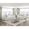 Nimbus Beige Chenille Sofa and Love Seat Set with Rounded Arms – 9188NBE-2PC