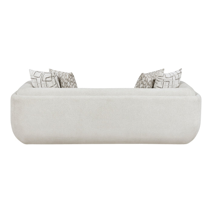 Nimbus Beige Chenille Sofa and Love Seat Set with Rounded Arms – 9188NBE-2PC