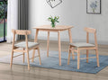 Chantel Natural Wood Mid-Century Modern 3-Piece Breakfast Dining Set – 9190-3PC