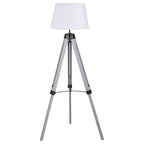 Coaster 920212 Dayton grey metal finish tripod adjustable height 56"H floor lamp white shade