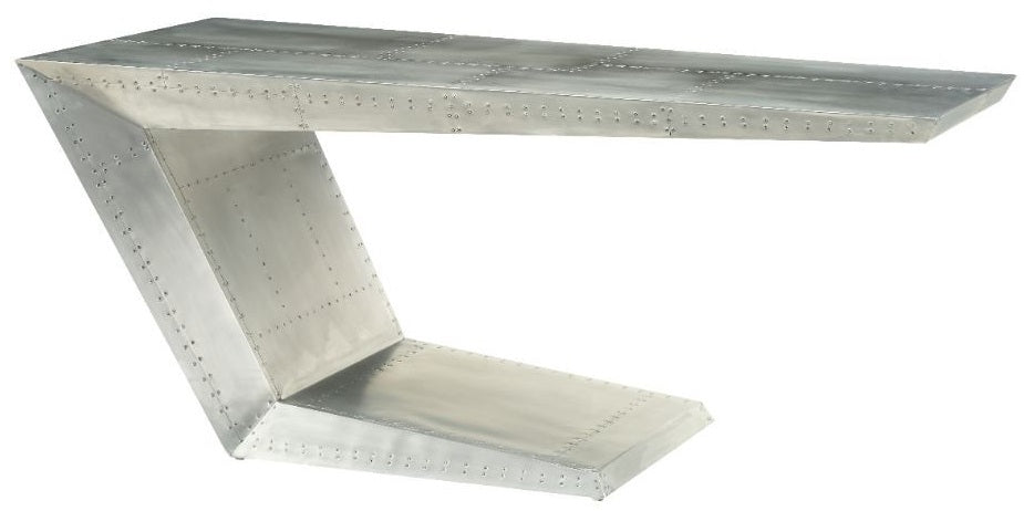 Acme 92025 Brayden studio wesley brancaster aluminum metal frame with riveted design executive desk