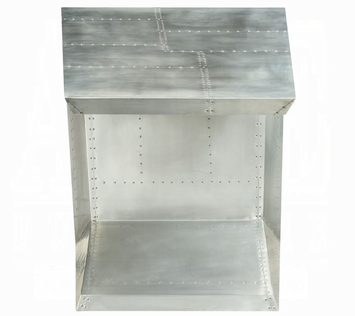 Acme 92025 Brayden studio wesley brancaster aluminum metal frame with riveted design executive desk