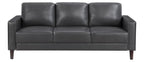 Homelegance Malcolm 2-Piece Dark Grey Faux Leather Sofa & Love Seat Set – 9203DGY-SL